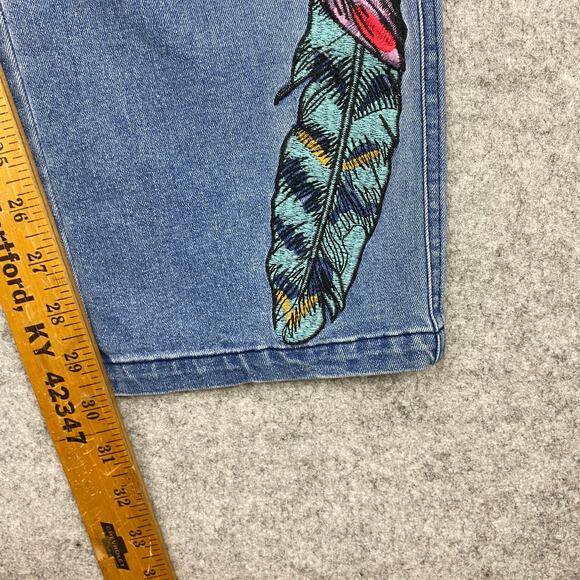 back in the saddle  jeans women’s 16 33x30 Embroidered tribe‎ Feathers cowgirl - Picture 7 of 16